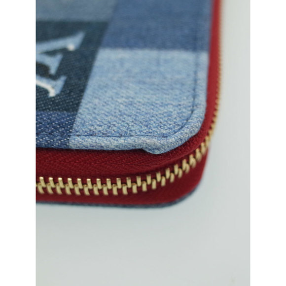 Louis Vuitton Denim Monogram Patchwork Zippy Wallet Blue - Picture 5 of 5